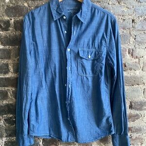 Save Khaki United Blue Button Down Shirt